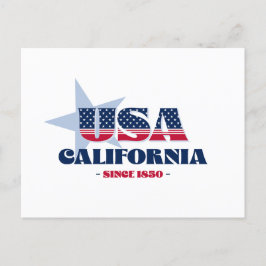 カリフォルニア州（赤、白、青） ポストカード