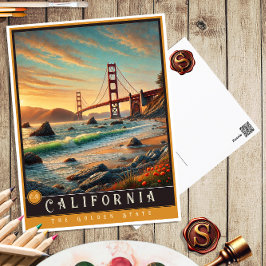 カリフォルニア州 | 超現実的な州はがき ポストカード
