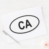 カリフォルニア州「CA」 楕円形シール (封筒)