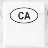 カリフォルニア州「CA」 楕円形シール (バッグ)
