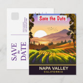 カリフォルニア州 Napa Valley 旅行ポストカード セーブザデート (正面/裏面)