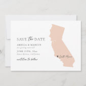 カリフォルニア州 Save the Date カード (正面)