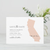 カリフォルニア州 Save the Date カード (スタンド正面)