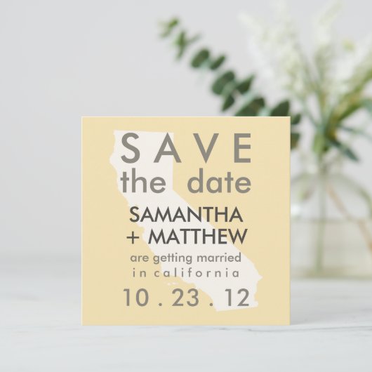 カリフォルニア州 Save the Date カード (スタンド正面)