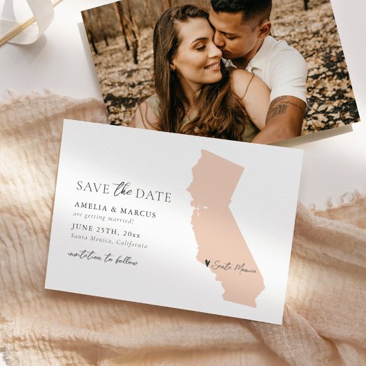 カリフォルニア州 Save the Date カード