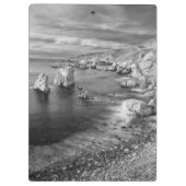 カリフォルニア州B&Wビーチ海岸線 クリップボード (裏面)