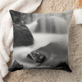 カリフォルニア州B&W滝 クッション (ブランケット)