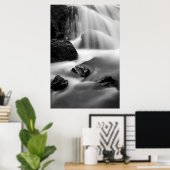 カリフォルニア州B&W滝 ポスター (ホームオフィス)