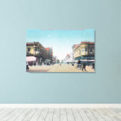 カリフォルニア州BroadwayOaklandから13通りのビュー キャンバスプリント (インサイチュ (ウッドフロア))