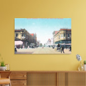 カリフォルニア州BroadwayOaklandから13通りのビュー キャンバスプリント (インサイチュ (リビング))