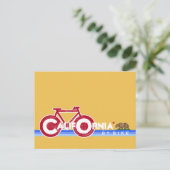 カリフォルニア州CAバイクベア州旗 ポストカード (スタンド正面)