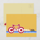 カリフォルニア州CAバイクベア州旗 ポストカード (正面/裏面)