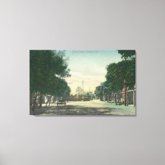 カリフォルニア州ChinatownOrovilleのビュー キャンバスプリント (正面)
