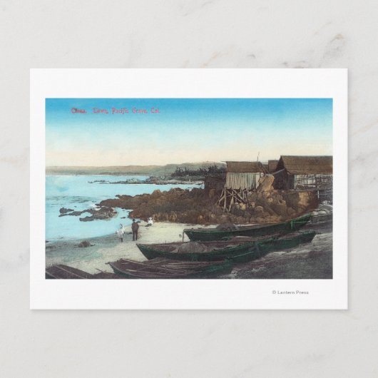 カリフォルニア州ChinatownPacific Groveのビュー ポストカード (正面)