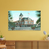 カリフォルニア州City HallHealdsburgの外観 キャンバスプリント (インサイチュ (リビング))