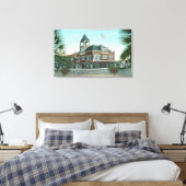 カリフォルニア州City HallHealdsburgの外観 キャンバスプリント (インサイチュ (寝室))