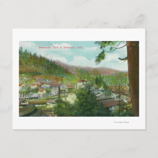 カリフォルニア州CityDunsmuirのパノラマビュー ポストカード (正面)