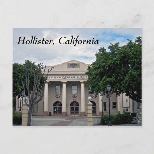 カリフォルニア州Downtown Hollister ポストカード (正面)