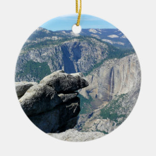 カリフォルニア州Glacier Pointの上位ヨセミテ秋 セラミックオーナメント