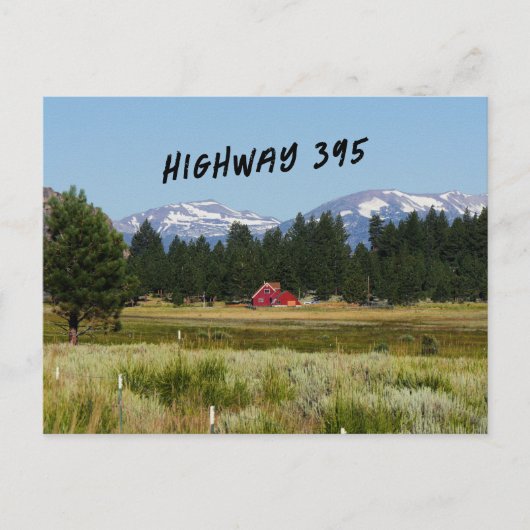 カリフォルニア州HWY 395横 ポストカード (正面)