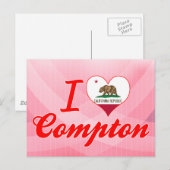 カリフォルニア州I Love Compton ポストカード (正面/裏面)