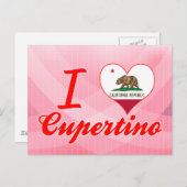 カリフォルニア州I Love Cupertino ポストカード (正面/裏面)