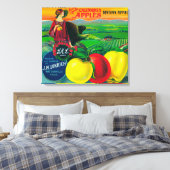 カリフォルニア州J.M.L. Apple Create LabelWatsonville キャンバスプリント (インサイチュ (寝室))