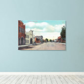 カリフォルニア州Kストリートチュラーレのビュー キャンバスプリント (インサイチュ (ウッドフロア))