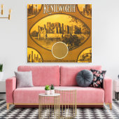 カリフォルニア州Kenilworth Orange LabelRiverside キャンバスプリント (インサイチュ (リビング))