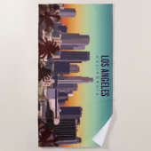 カリフォルニア州LA ビーチタオル (正面)