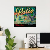 カリフォルニア州Patio Orange LabelTon ポスター (ホームオフィス)