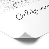 カリフォルニア工科大学のカスタム地図 ポスター (角)