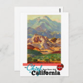カリフォルニア復元ヴィンテージ旅行ポスター ポストカード (正面/裏面)