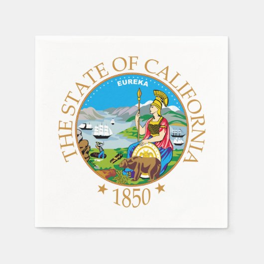 カリフォルニア徴候 スタンダードカクテルナプキン (正面)