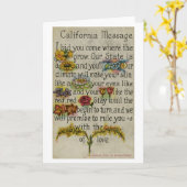 カリフォルニア挨拶状(1914年) カード (黄色い花)