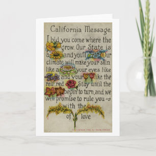 カリフォルニア挨拶状(1914年) カード
