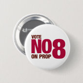 カリフォルニア提案8のいいえ投票しないで下さい 缶バッジ (正面&裏面)