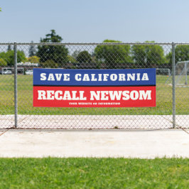 カリフォルニア救リコールニューソム州知事 横断幕