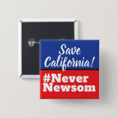 カリフォルニア救州選挙Never Newsom 缶バッジ (正面&裏面)