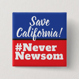 カリフォルニア救州選挙Never Newsom 缶バッジ