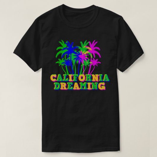 カリフォルニア数々のドリーミングカラー土産 Tシャツ (デザイン正面)