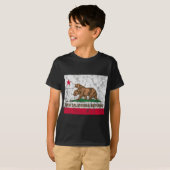 カリフォルニア新共和国 NCR 州 ディストressed フラグ Tシャツ (正面フル)