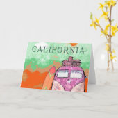カリフォルニア旅行ポスター カード (黄色い花)