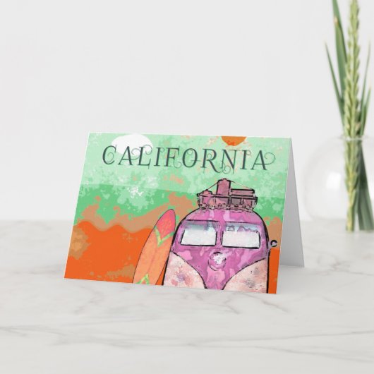 カリフォルニア旅行ポスター カード (正面)