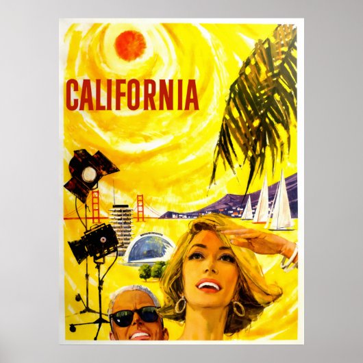 カリフォルニア旅行ポスター ポスター (正面)