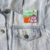 カリフォルニア旅行ポスター 缶バッジ (インサイチュ)