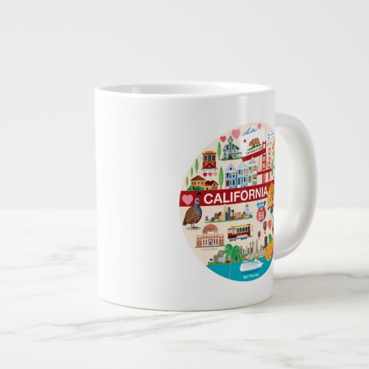 カリフォルニア旅行 ジャンボコーヒーマグカップ (正面右)
