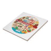 カリフォルニア旅行 タイル (側面)