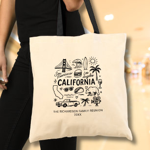 カリフォルニア旅行 家族再会 オーダーメイド トートバッグ