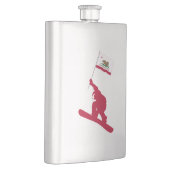 カリフォルニア旗のスノーボード フラスク (右)